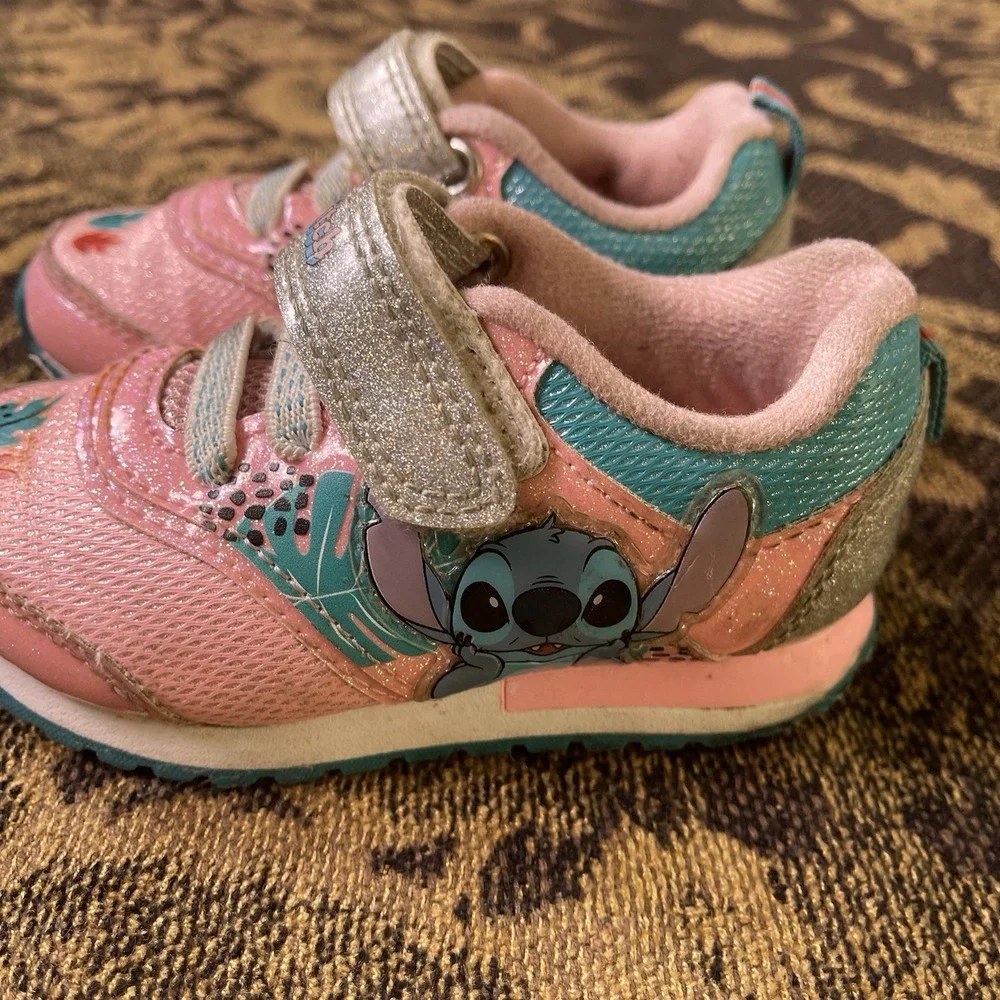 Vtg Y2K Disney Lilo And Stitch Stitch Baby Pink Strap Shoes Size 7c